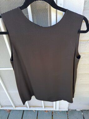 Theory Shell Top in Silk Georgette (Black)